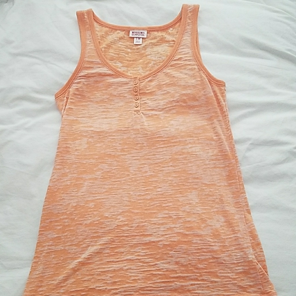 Orange burnout tank top